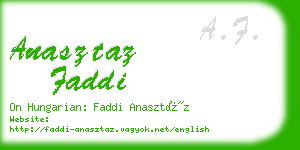 anasztaz faddi business card